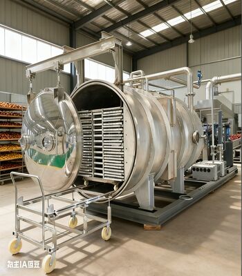 Industrial-grade 100-200kg freeze dryer. Maximize output, minimize cost. Built for farms, businesses & food production. Durable & efficient