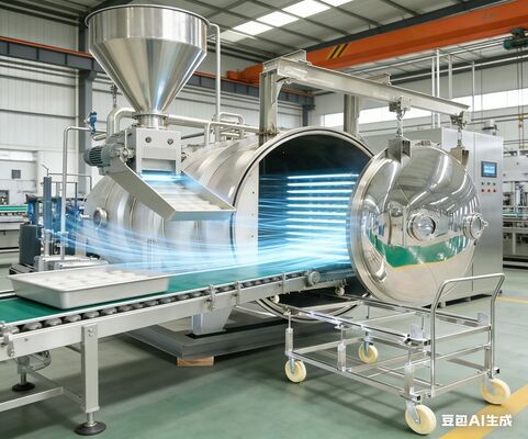 Commercial-Grade Freeze Dryer Machine  100-150KG Per Batch for Meat, Seafood & Herbs Rapid Drying with CIP System & Low Maintenance