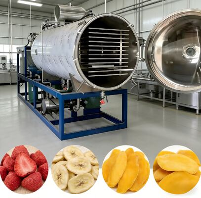 304 Stainless Steel freeze dryer machine featuring water cooling system ideal for laboratory and industrial applications