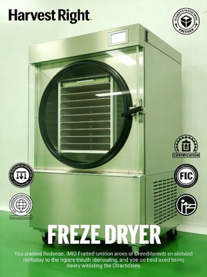 Freeze Dry Cycle 24 to 30 Hours Home Freeze Dryer 1100 1000 1180 Millimeters 215 Kilograms Weight Freeze Drying for Home
