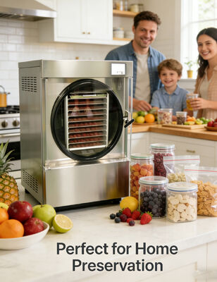 SUS304 Stainless Steel Home Freeze Dryer Featuring Electric Heating Method Optimized for Home and Long Term Food Storage