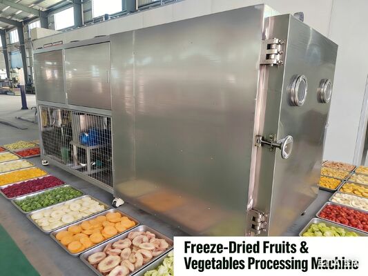 Freeze-drying Temperature -40C-80C Food Vacuum Freeze Dryer with 35KW Installation Power and Baosi Or  Vaccum Pump Ensuring Freeze Drying