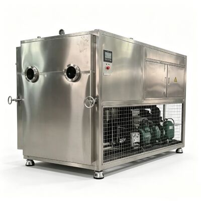 Vacuum Degree ≤10Pa Food Vacuum Freeze Dryer Featuring two-stage rotary vane pump Refrigeration System Ideal for Food Preservation and Drying