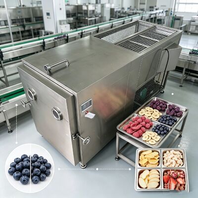 PLC Control System Industrial Freeze Dryer Equipped with Automatic Operation Mode and Vacuum Level Less Than 13Pa Ensuring Freeze Drying