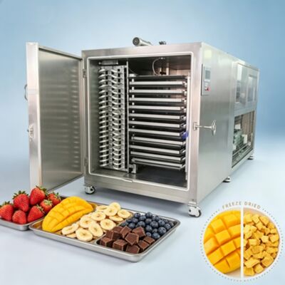 Electric Heating Industrial Freeze Dryer Featuring Water Cooling System Ideal for  Food and Chemical Processing