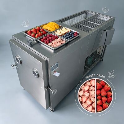 PLC Control System Vacuum Freeze Dryer Machine 220V380V3PH Ideal for Freeze Drying  Food and Chemical Products