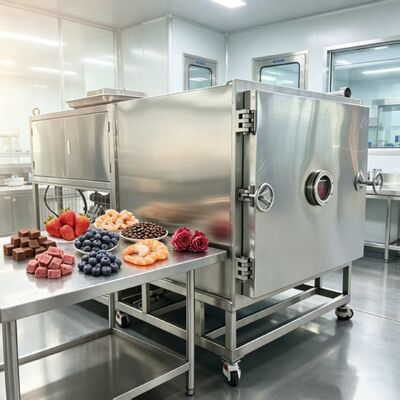 Overall size 3800 1700 2000 Mm Vegetable Freeze Dryer Featuring 100Kg batch Capacity and Air Cooling System Ideal for Vegetable Processing