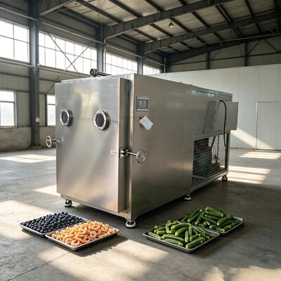 100Kg batch capacity Vegetable freeze dryer engineered for large scale vegetable dehydration supported by CIF trade terms