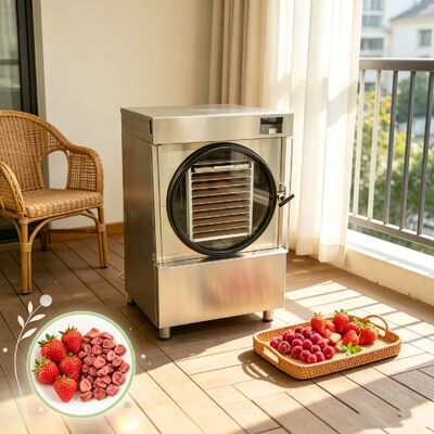 Medium household freeze dryer featuring temperature range minus 50 degrees Celsius to plus 90 degrees Celsius designed for moisture removal
