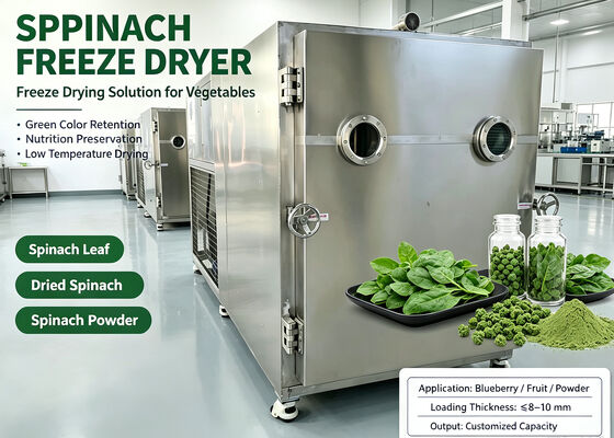 Electric Heating Silicon Transfer Heat Food Vacuum Freeze Dryer Equipped Prefreezing Function Designed For Food Drying
